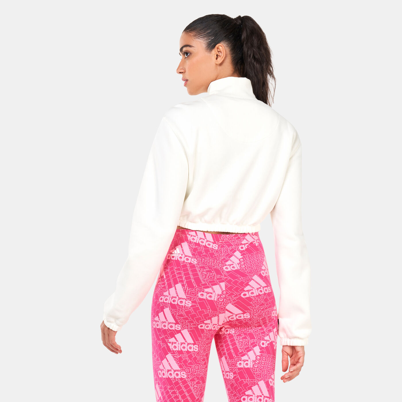 Women's Cropped Half-Zip Sweatshirt