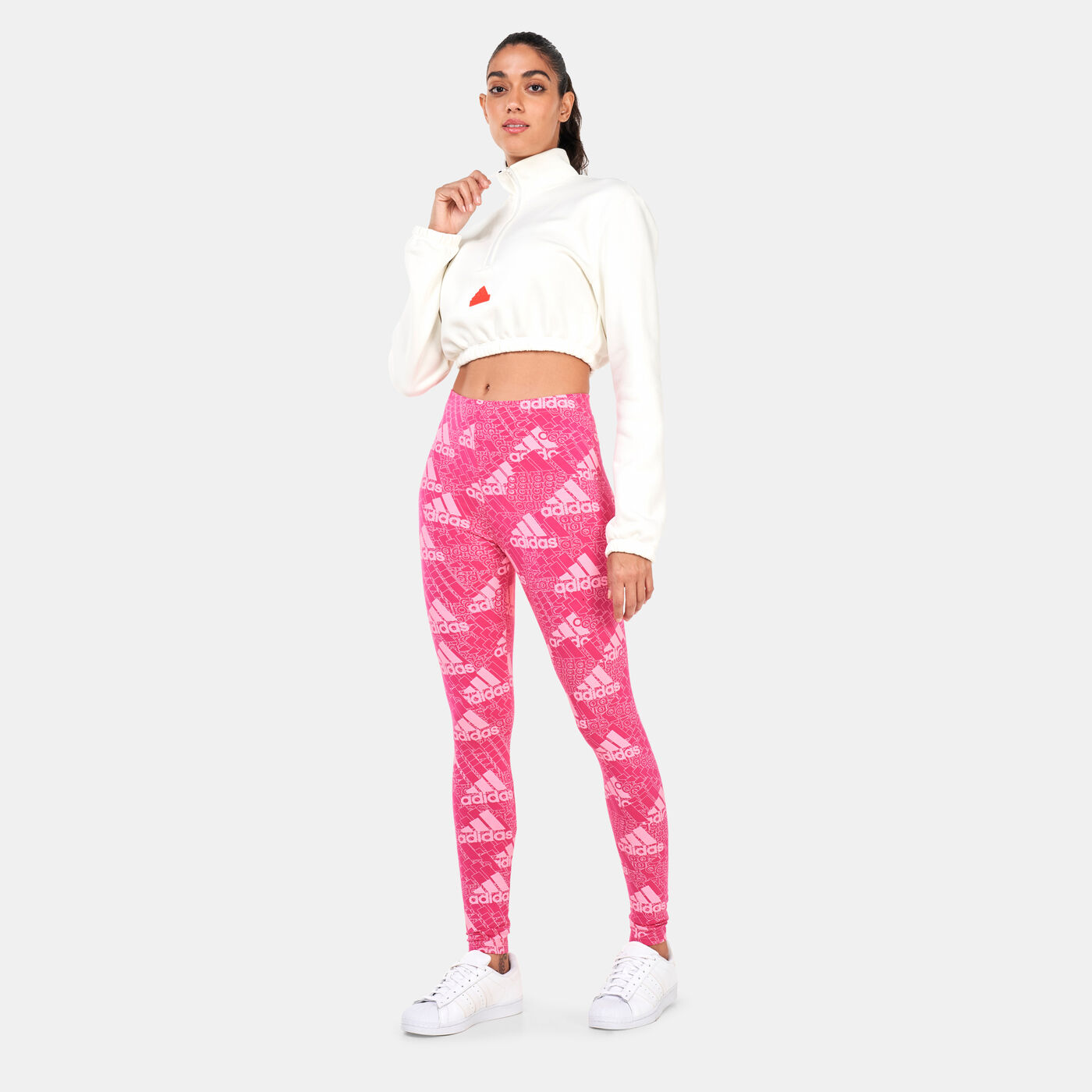 Women's Cropped Half-Zip Sweatshirt