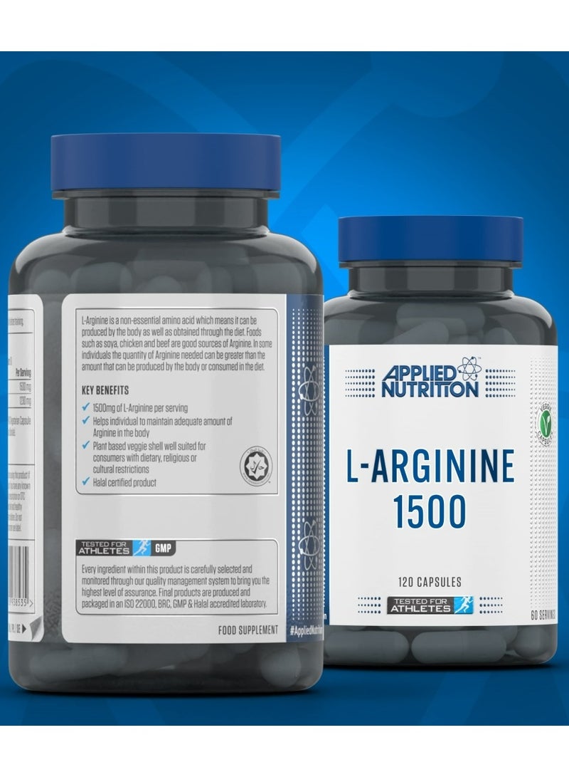 L-Arginine 1500 Veggie 120 Capsules