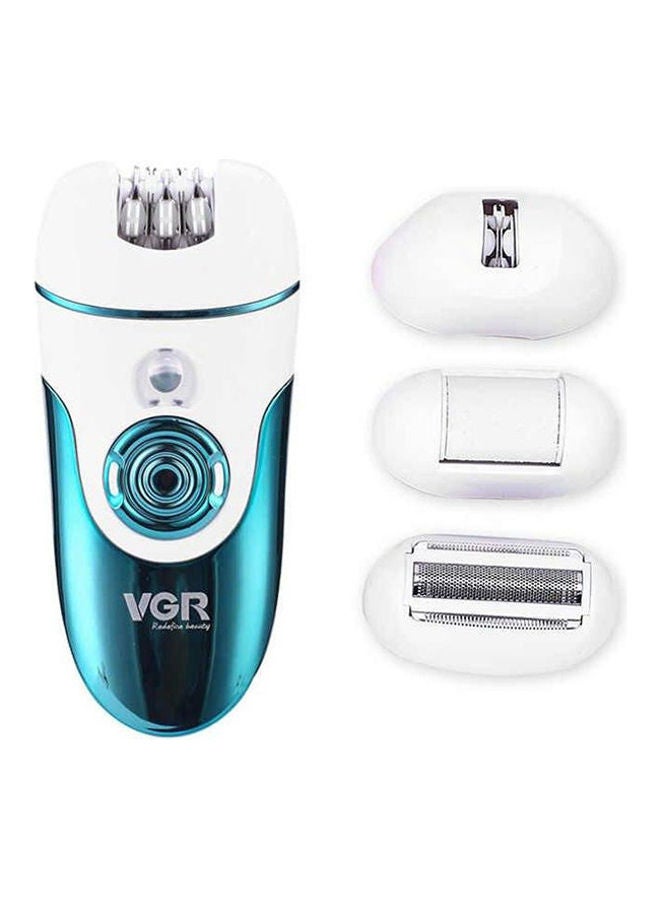 Women Epilator And Shaver with Callus Remover Head Blue/White