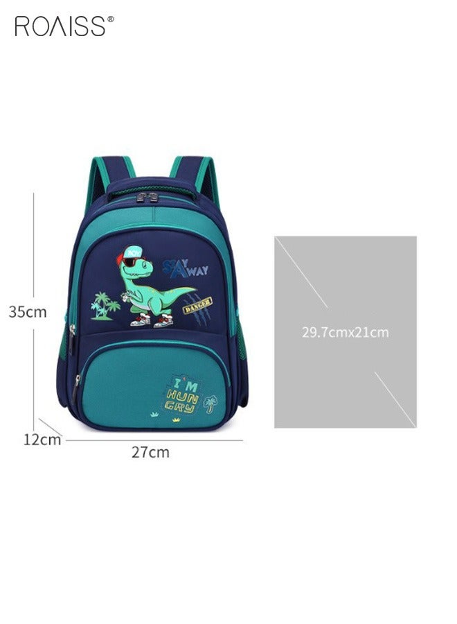 Children's Waterproof Printed Student Backpack Large Capacity Multi Pocket Backpack Adjustable Wide Shoulder Strap