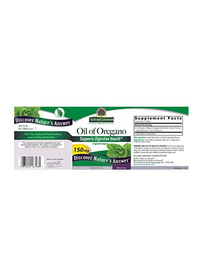 Oil Of Oregano Supports Digestive Health - 90 Softgels
