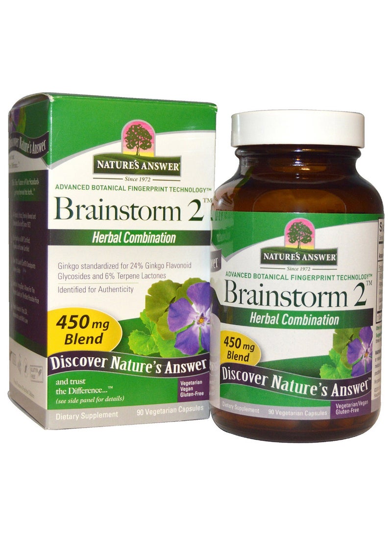 Brainstorm 2 Herbal Combination - 90 Vegetarian Capsules