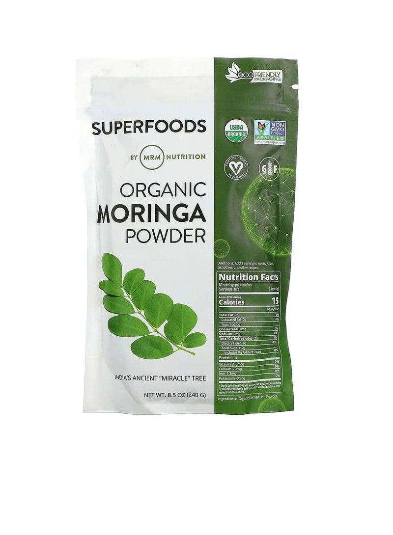 Raw Organic Moringa Leaf Powder Dietary Supplement