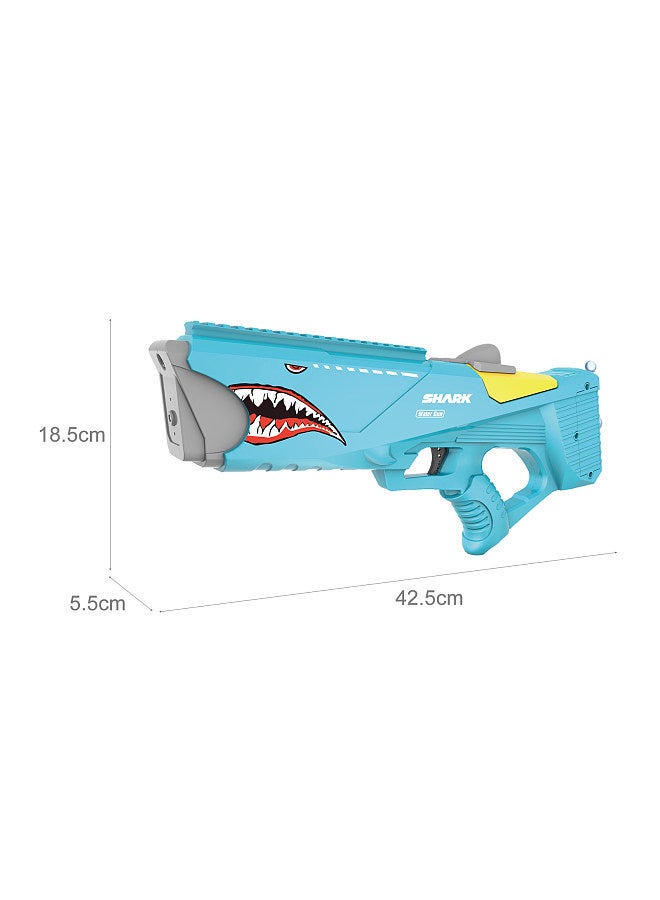 Electric Water Gun, Waterproof Automatic Cartoon Water Gun Outdoor Water Toy for Kids, Adults Blue