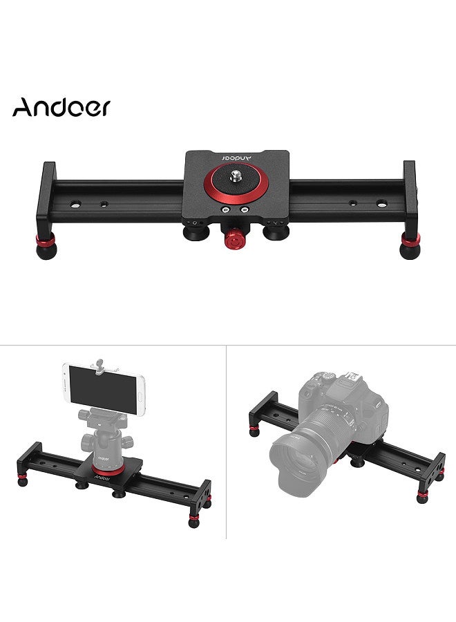 30cm/12inch Aluminum Alloy Camera Track Slider Video Stabilizer Rail for DSLR Camera Camcorder DV Film Photography, Load up to 11Lbs