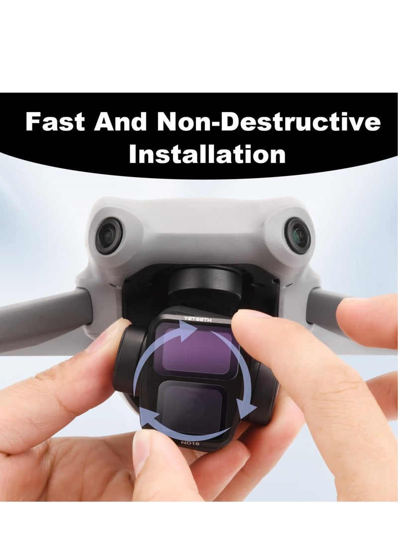 ND Filters Set for DJI Air 3 Accessories,6Pack Filters-(UV, CPL, ND8, ND16, ND32, ND64,) (Aluminum Version)