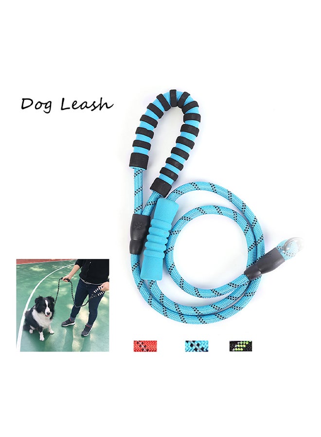 Double Handled Reflective Dog Leash Blue 1.8meter