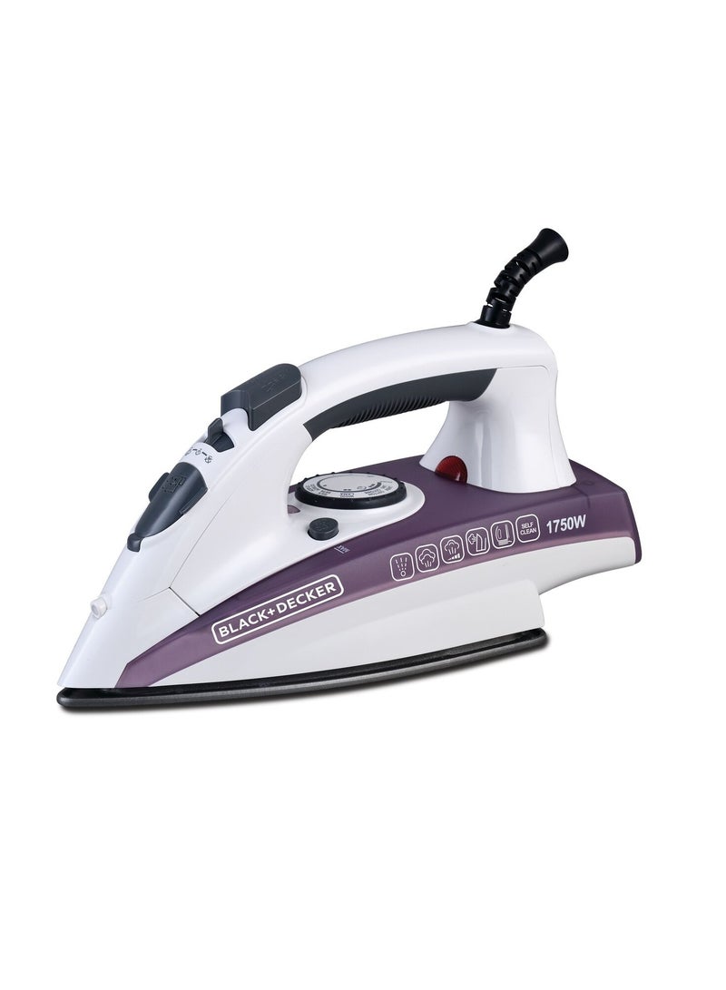 Steam iron 1750 watts -220 ml X1750 220 ml 1750 W X1750 White