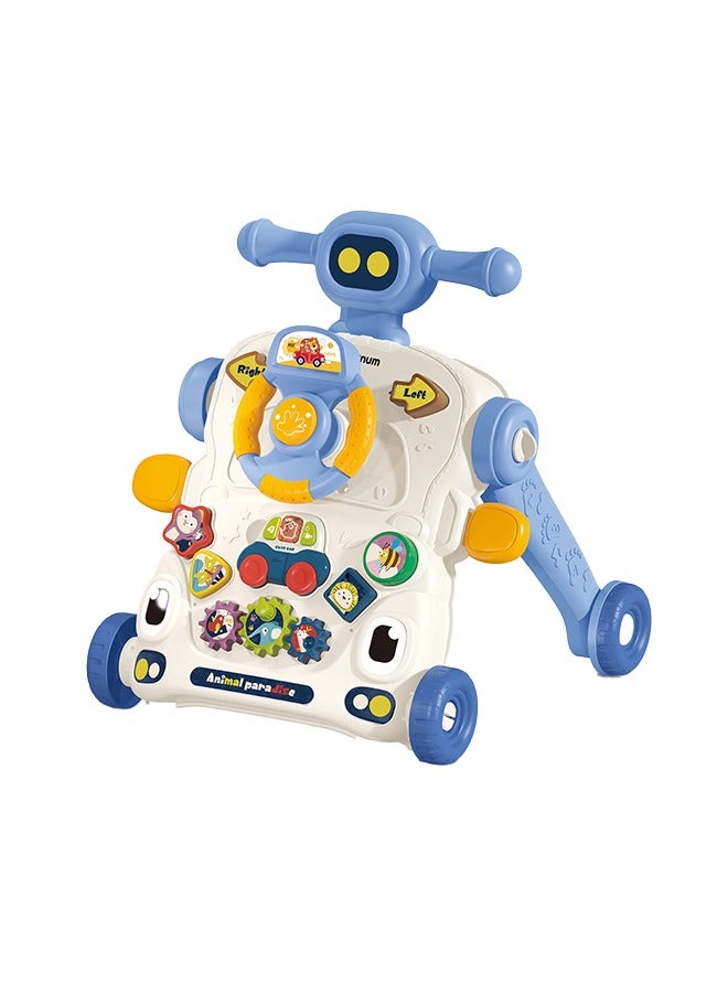 3 in 1 Baby Walker With Musical keyboard - Blue