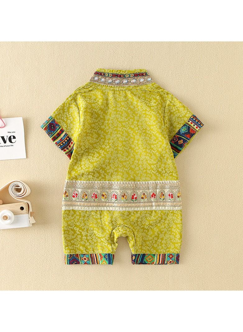 Baby's New Summer Thin Chinoiserie One-Piece Suit