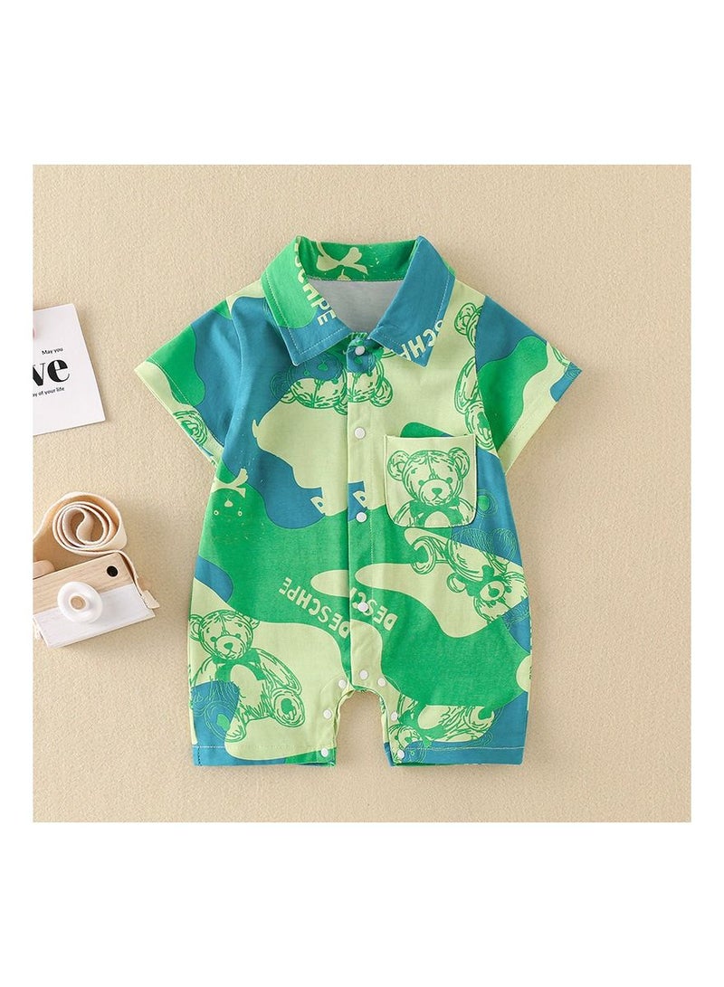 BOYS' Summer Short Sleeve Thin Bodysuit