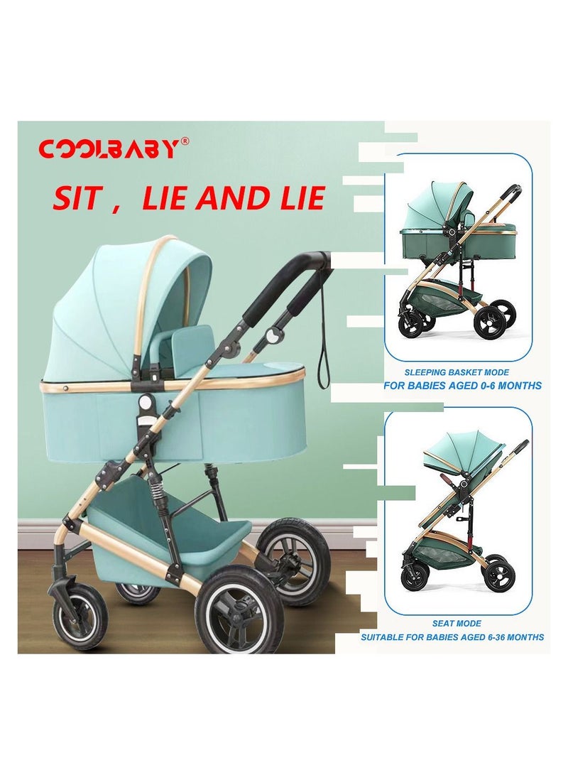 3 in 1 Baby Stroller, Infant Stroller with Reversible Seat