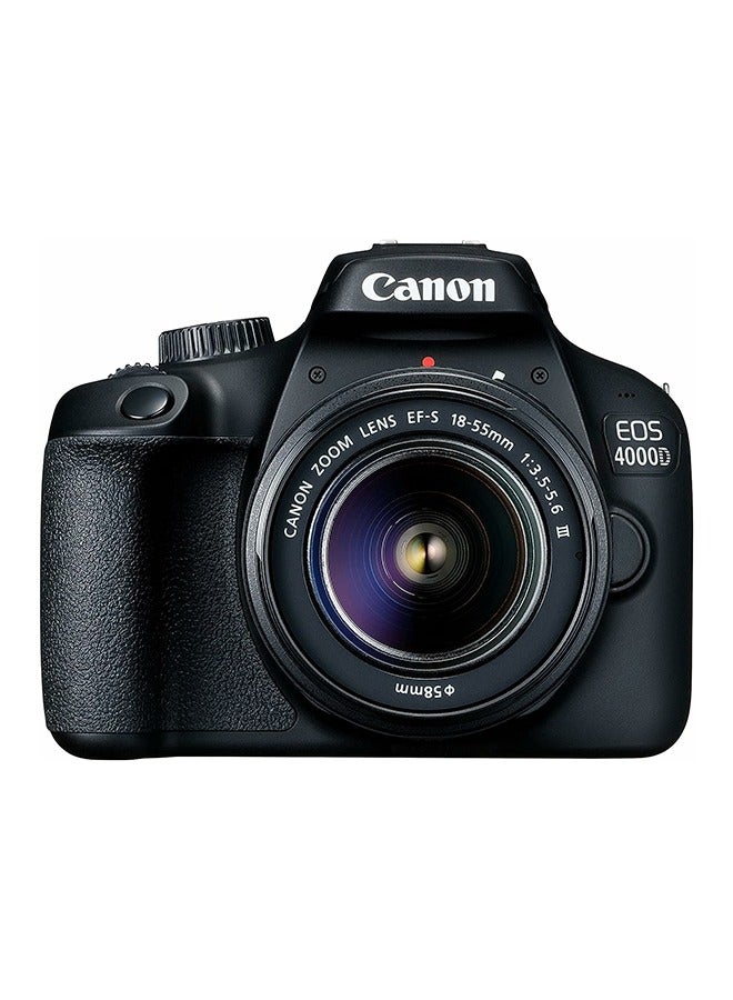 EOS 4000D DSLR With EF-S 18-55mm F/3.5-5.6 III Lens 18MP Built-In Wi-Fi Black With Camera Bag