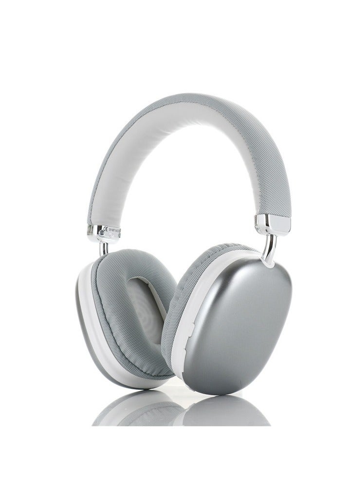 SY-BT1632 Wireless Headphone Gaming Headset Foldable Bluetooth Earphones Silver