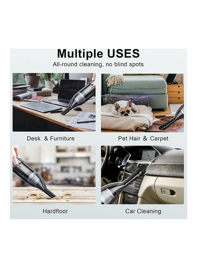 Handheld Cordless Vacuum Cleaner 120 W Vacuum 4 Black
