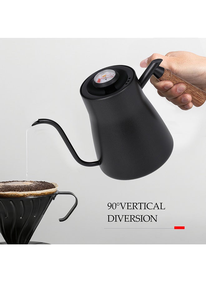 Coffee Kettle With Thermometer Black 23x12.8x15.5cm