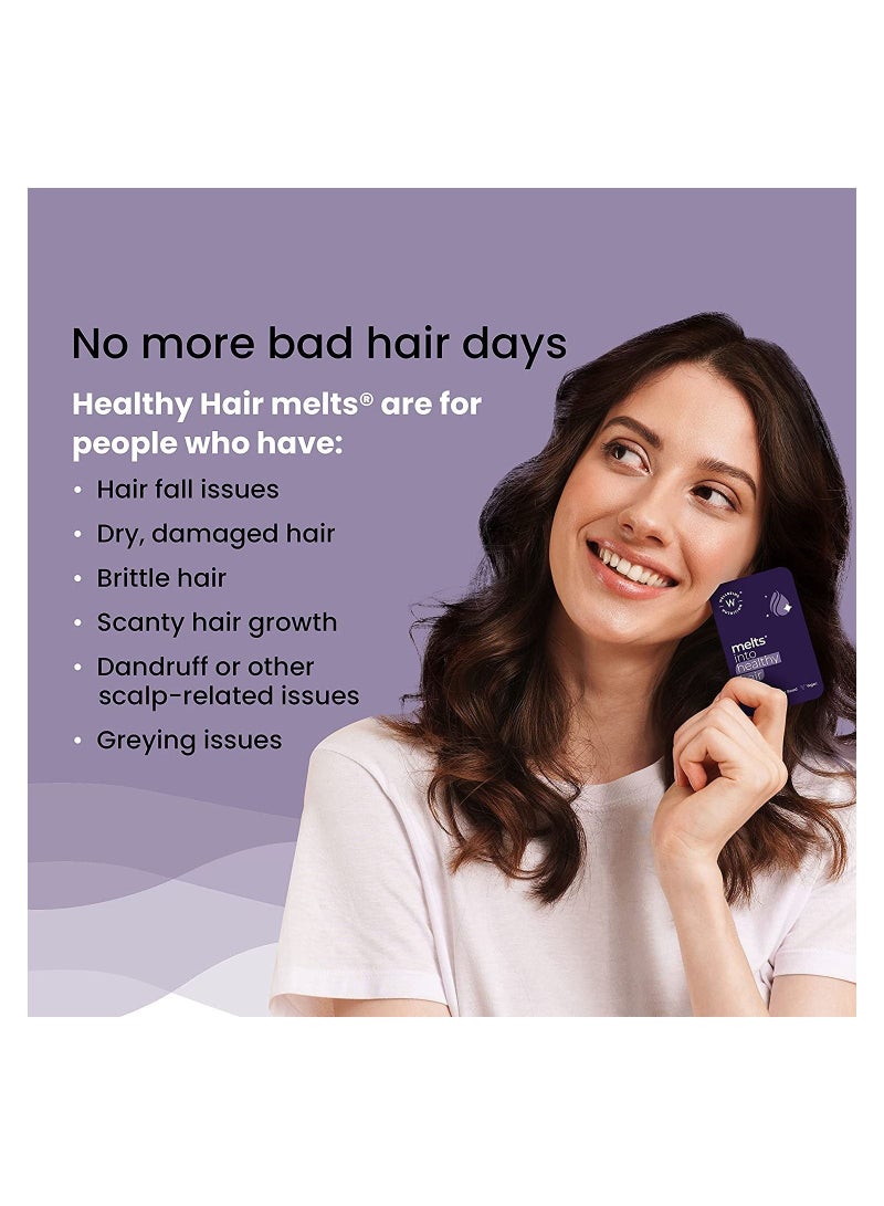 Healthy Hair With Plant Based Biotin Palmetto For Nutrition Growth 30 Strips