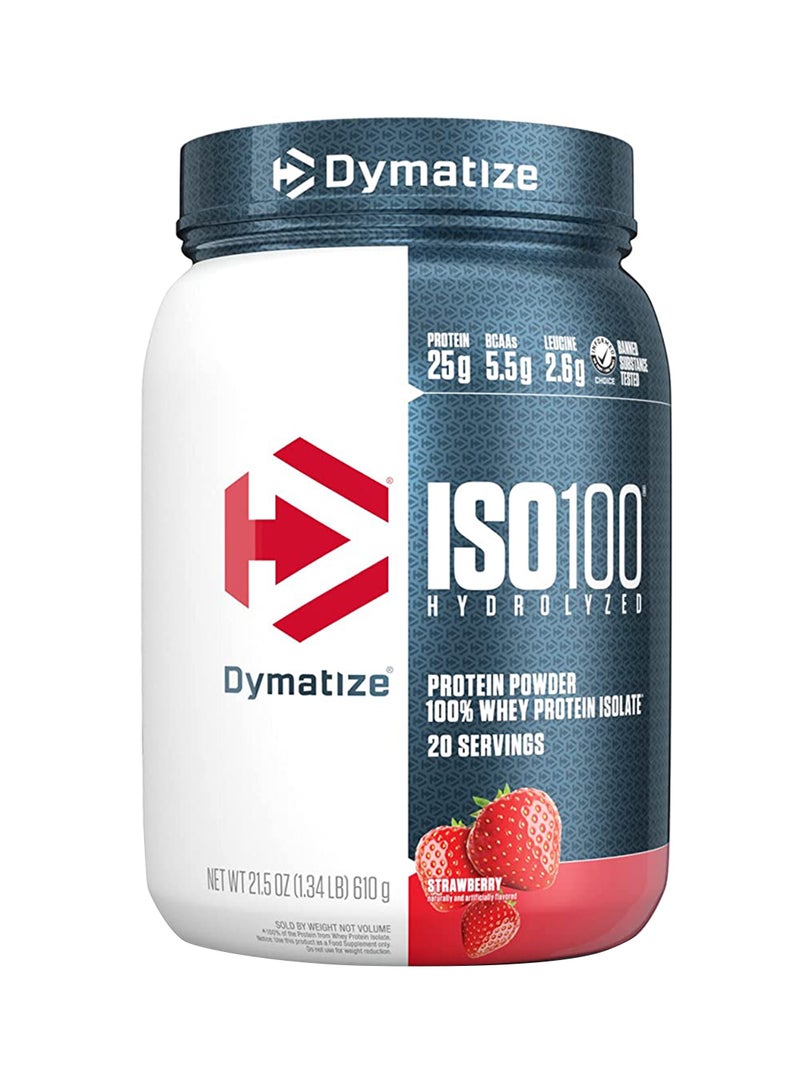 Iso 100 20 Serving Strawberry 610 Gm