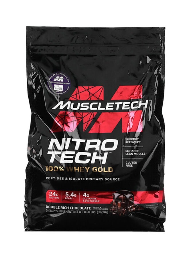 MuscleTech Nitro Tech 100% Whey Gold Double Rich Chocolate 8lbs US (RB)