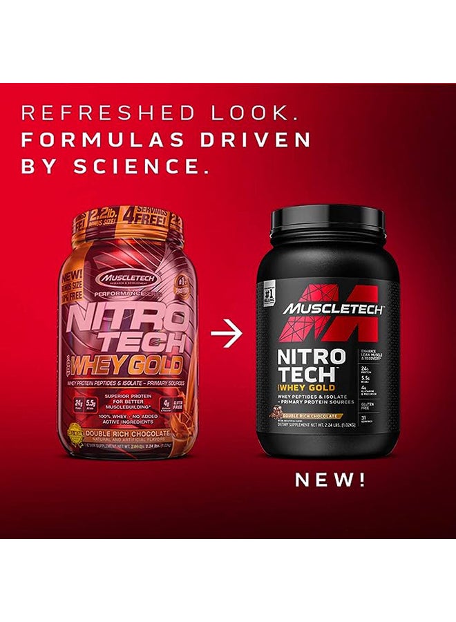 MuscleTech Nitro Tech 100% Whey Gold Strawberry Shortcake 2lbs US (RB)