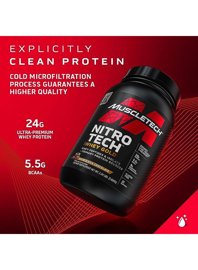 MuscleTech Nitro Tech 100% Whey Gold Strawberry Shortcake 2lbs US (RB)