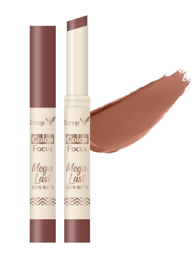 Color Focus Mega Last Satin Matte Nude Lipstick Brownish
