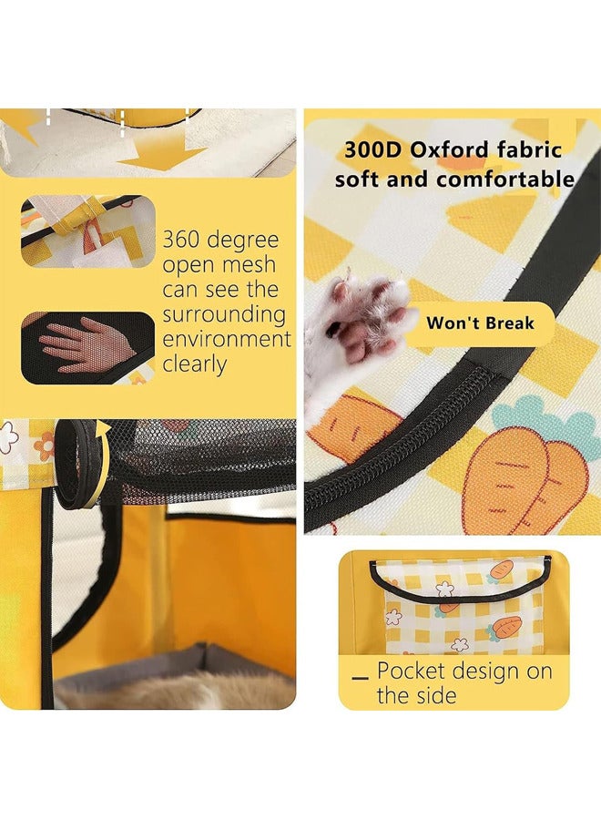 Large Portable Pet Playpen,Foldable Pet Tent,Cat Delivery Room with Free Carrying Case(Yellow-Square)