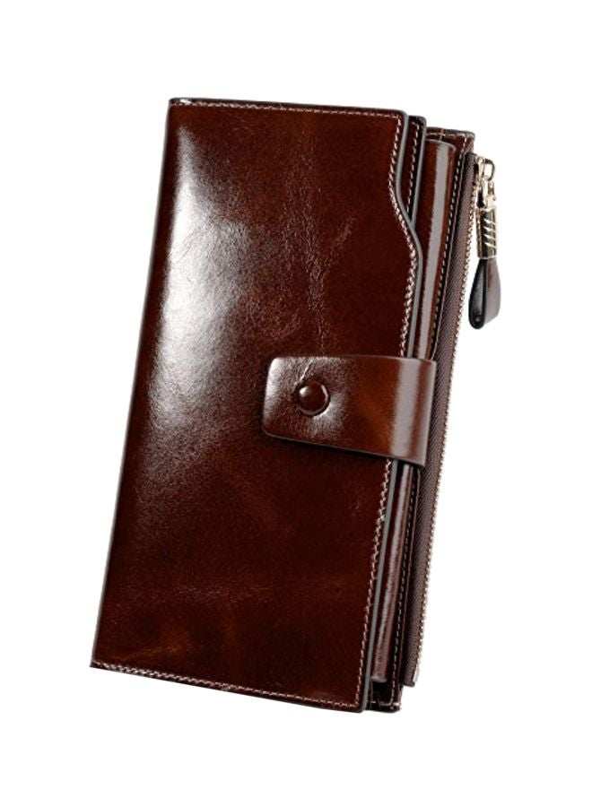 Leather RFID Blocking Wallet Coffee Rfid