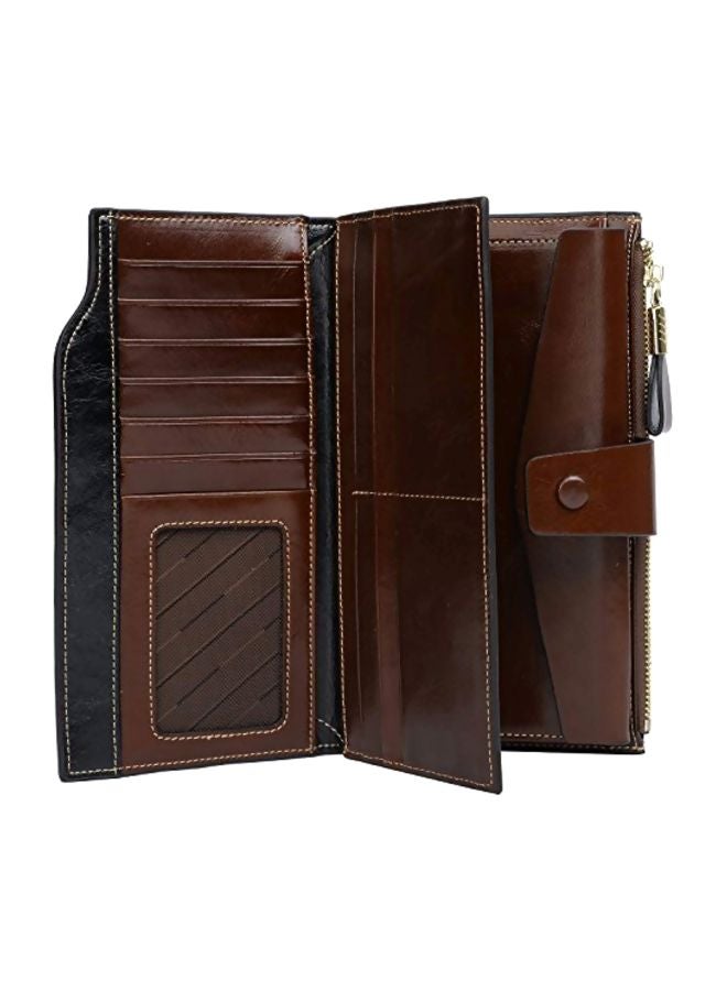 Leather RFID Blocking Wallet Coffee Rfid