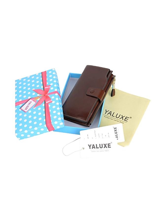 Leather RFID Blocking Wallet Coffee Rfid