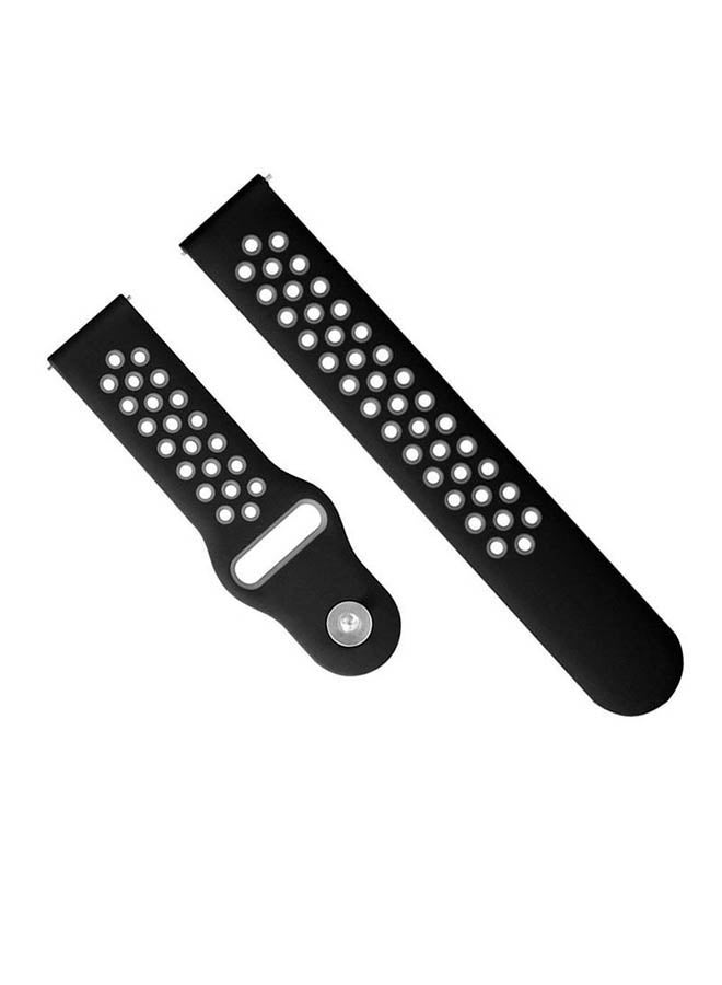Replacement Watch Band For Samsung Gear S2/S4 Black/Grey