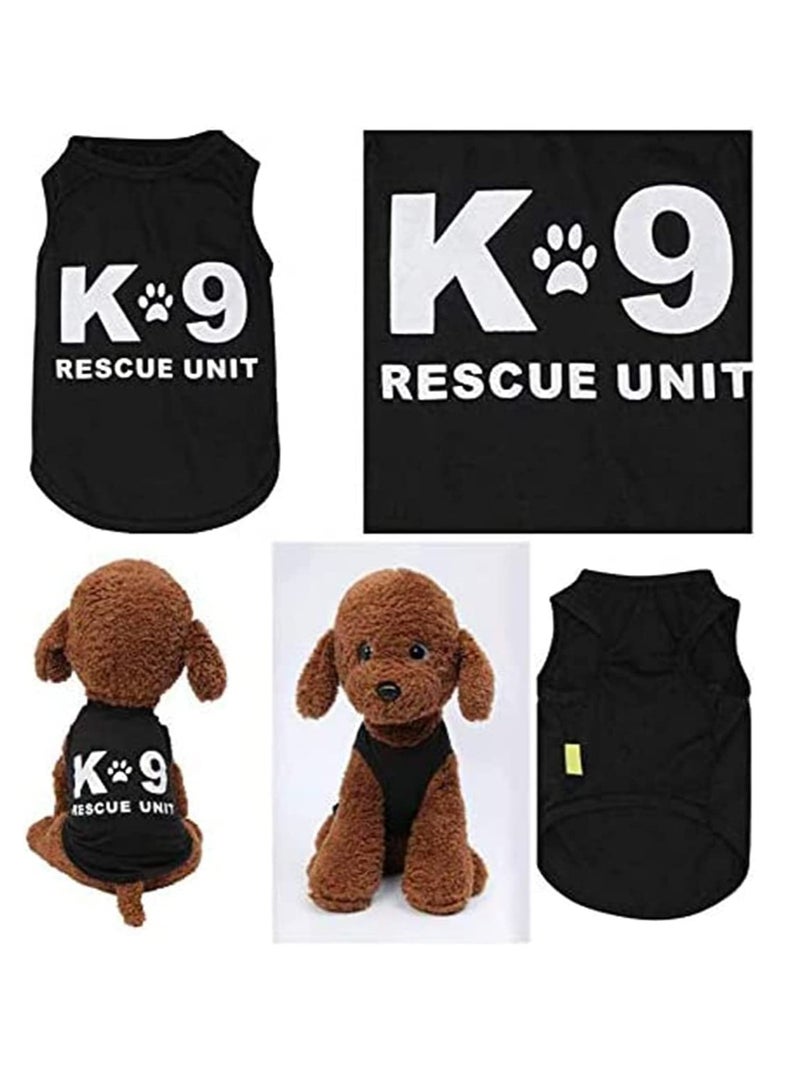 4 Pack Puppy Clothes Cat Winter Pet Clothes for Small Dog Boy Summer Shirt for Chihuahua Yorkies Male Pet Outfits Cat Clothing Black Security Vest Funny Apparel T-Shirt Vest Gift