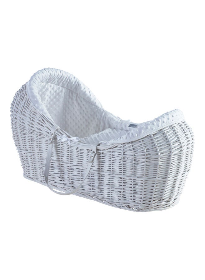 Dimple Pod Moses Basket - White