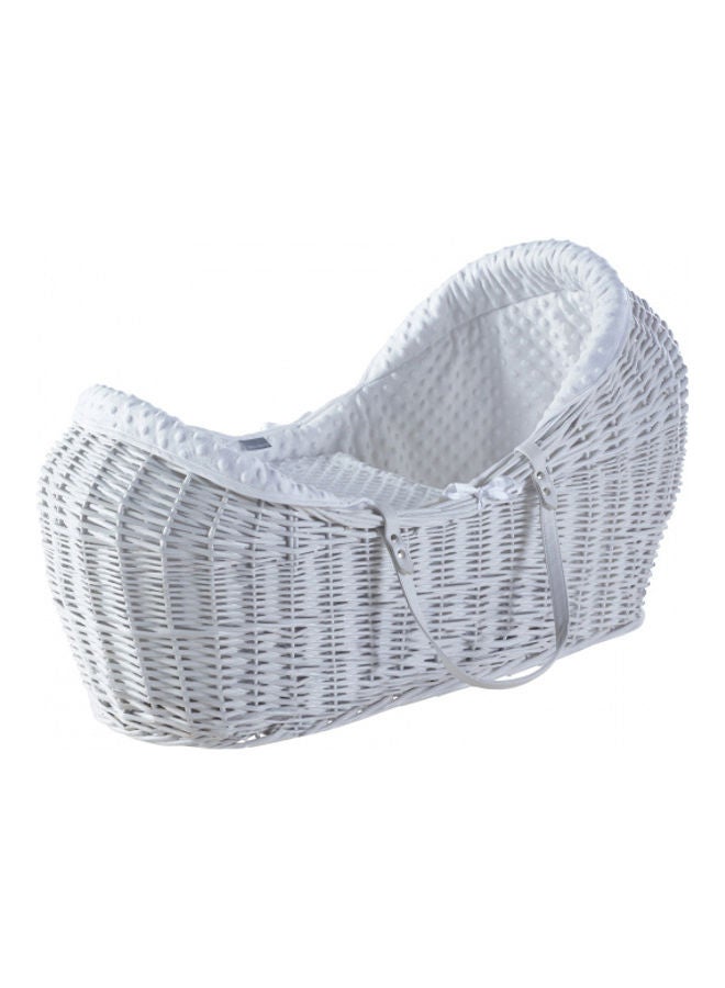 Dimple Pod Moses Basket - White