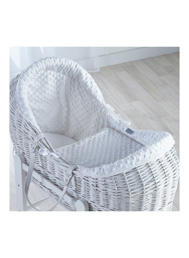 Dimple Pod Moses Basket - White
