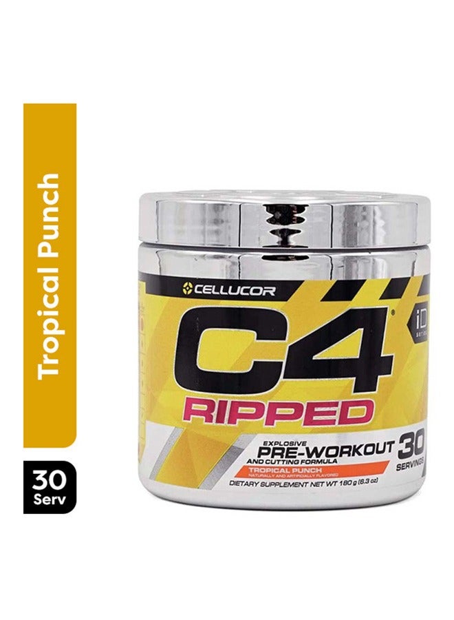 C4 Ripped Explosive Pre-Workout - Tropical Punch - 30 Servings  174 gm