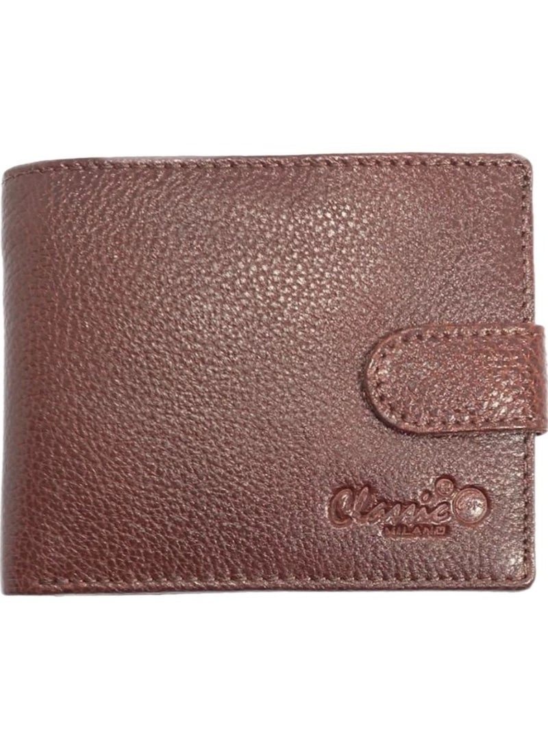 Classic Milano Genuine Leather Wallet Cow NDM G-73 (Brown) by Milano Leather