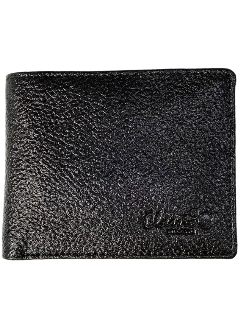 Classic Milano Genuine Leather Wallet Cow NDM G-71 (Black) by Milano Leather