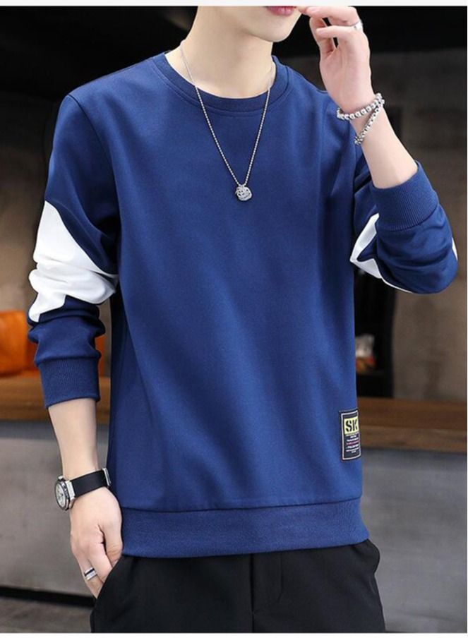 Men's Sweater Spring And Autumn Round Neck Casual Long Sleeve Bottomed Shirt Top