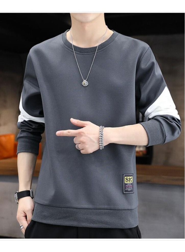 Men's Sweater Spring And Autumn Round Neck Casual Long Sleeve Bottomed Shirt Top