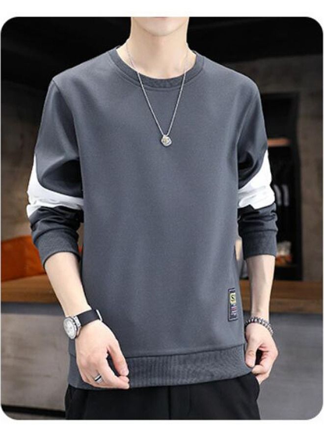 Men's Sweater Spring And Autumn Round Neck Casual Long Sleeve Bottomed Shirt Top