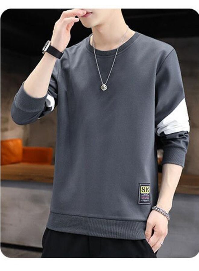 Men's Sweater Spring And Autumn Round Neck Casual Long Sleeve Bottomed Shirt Top