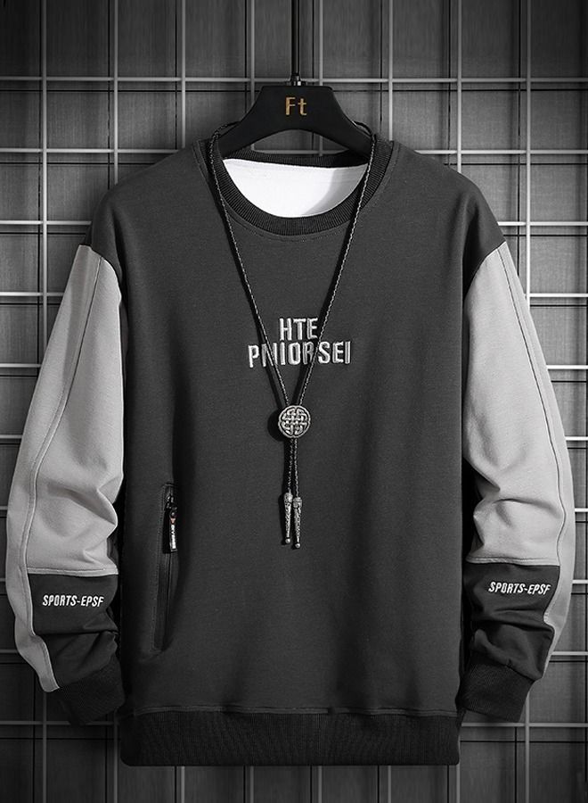 Men's Long Sleeved Sweater Trend Korean Youth Top T-Shirt Autumn 2021