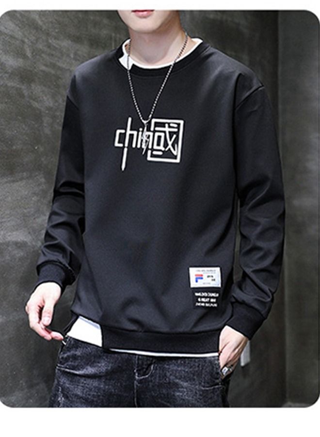 Men's Fashion Loose Long-Sleeved Sweater Round Neck