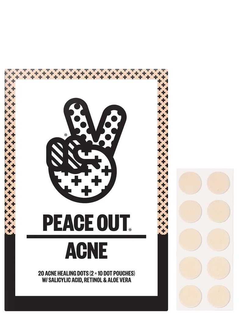 PEACE OUT 20 Patch for Spots w/Salicylic Acid, Retinol & Aloe Vera