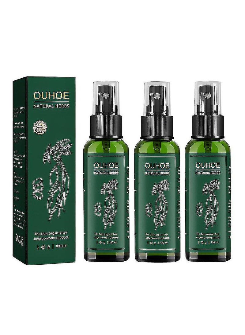 Pack Of 3 Ginseng Essence Moisturizing Hair Mist, Rapid Growth Hair Treatment 7 Day Hair Growth Serum Essence Oil Regrow, for Women & Men