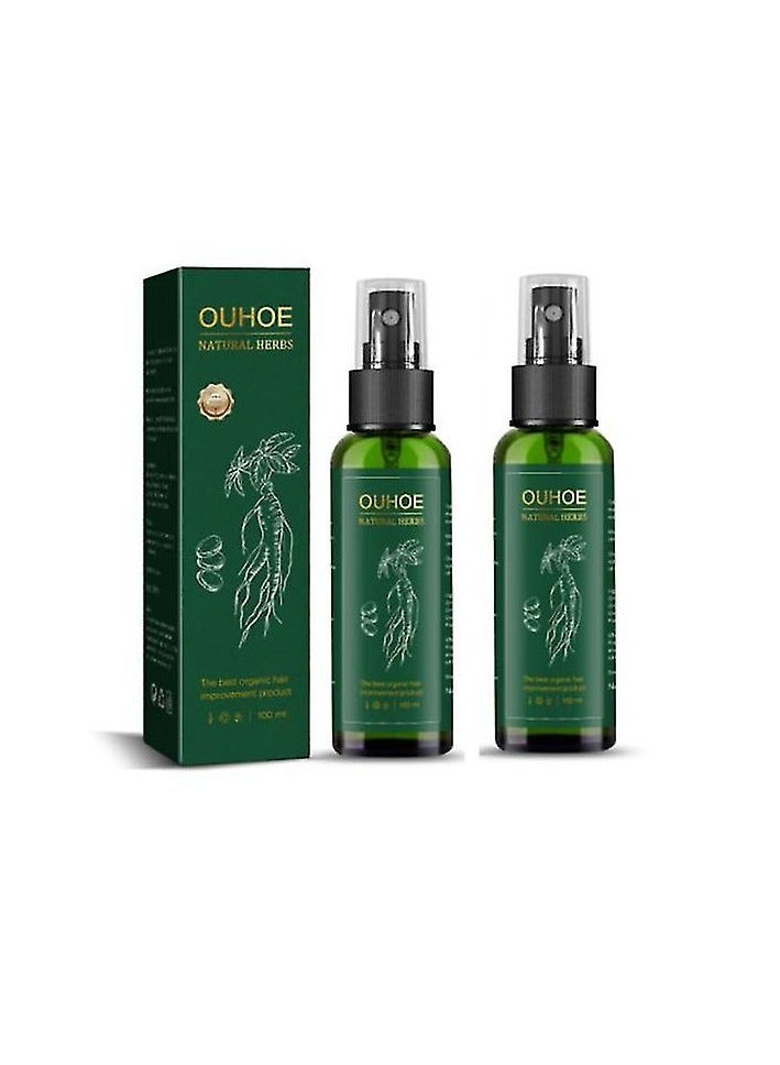 Pack Of 2 Ginseng Essence Moisturizing Hair Mist, Rapid Growth Hair Treatment 7 Day Hair Growth Serum Essence Oil Regrow, for Women & Men