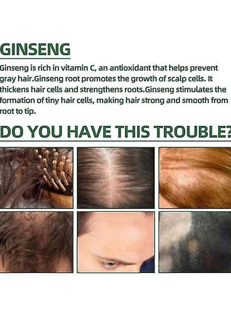 Pack Of 5 Ginseng Essence Moisturizing Hair Mist, Rapid Growth Hair Treatment 7 Day Hair Growth Serum Essence Oil Regrow, for Women & Men