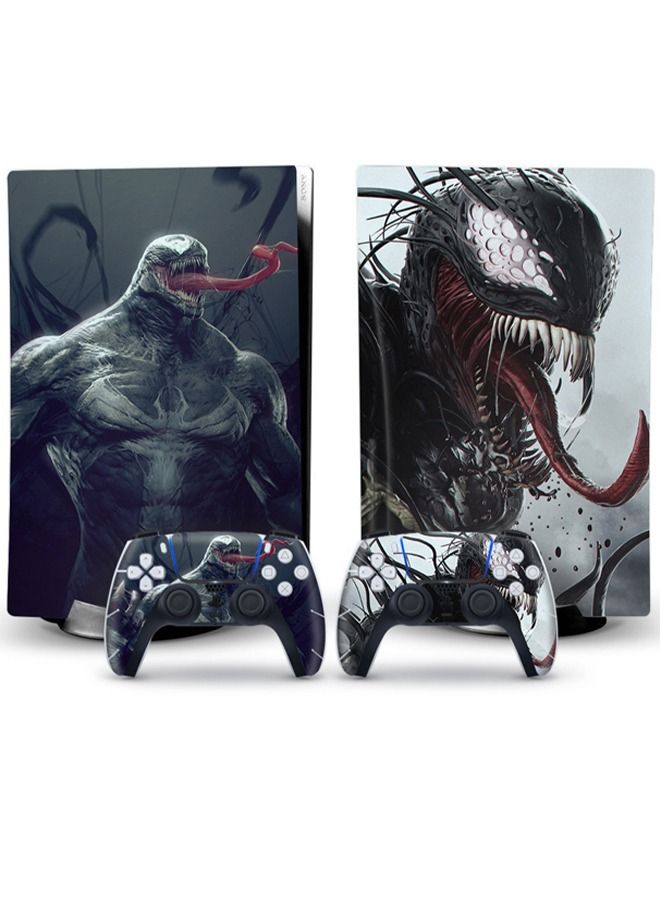 Sony PS5 Controller Skins Set, Skin Wrap Decal Sticker PS5 Disk Edition, Protective Film Sticker for PS5 Console Disk Edition, PS5 Optical Drive Version Protective Sticker,Skin Sticker Full Cover